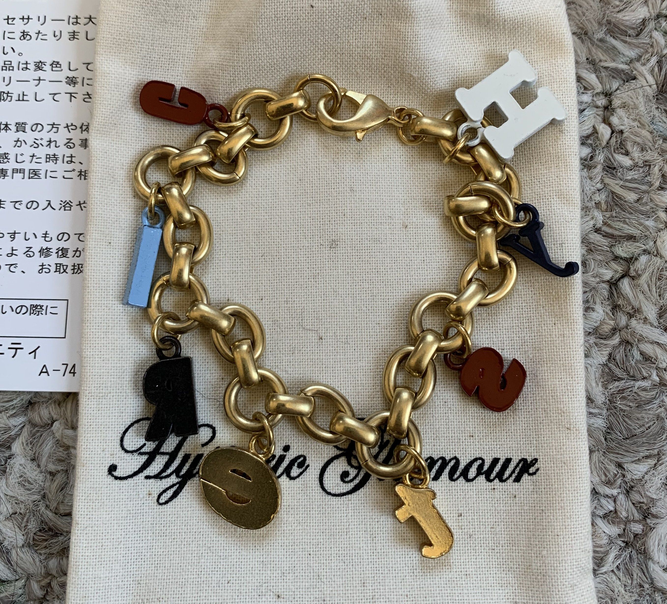 Hysteric Glamour NEW Hysteric Glamour Spellout Charm Bracelet Size ONE SIZE - 2 Thumbnail