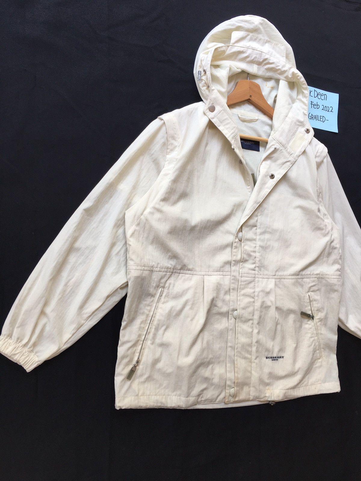 Burberry Vintage Burberry Hoodie Nylon Jacket Size US L / EU 52-54 / 3 - 2 Thumbnail