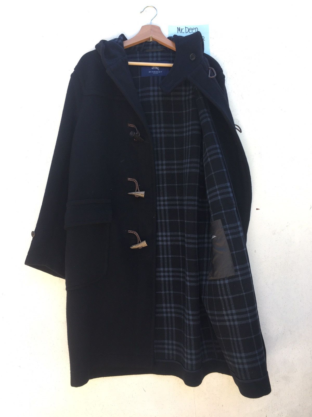 image of Burberry London Wool Winter Jacket in Black, Men's (Size XL)