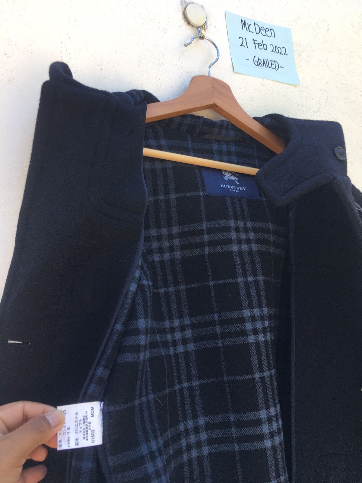 Burberry Rare Vintage Burberry London Wool Winter Jacket Size US XL / EU 56 / 4 - 2 Thumbnail