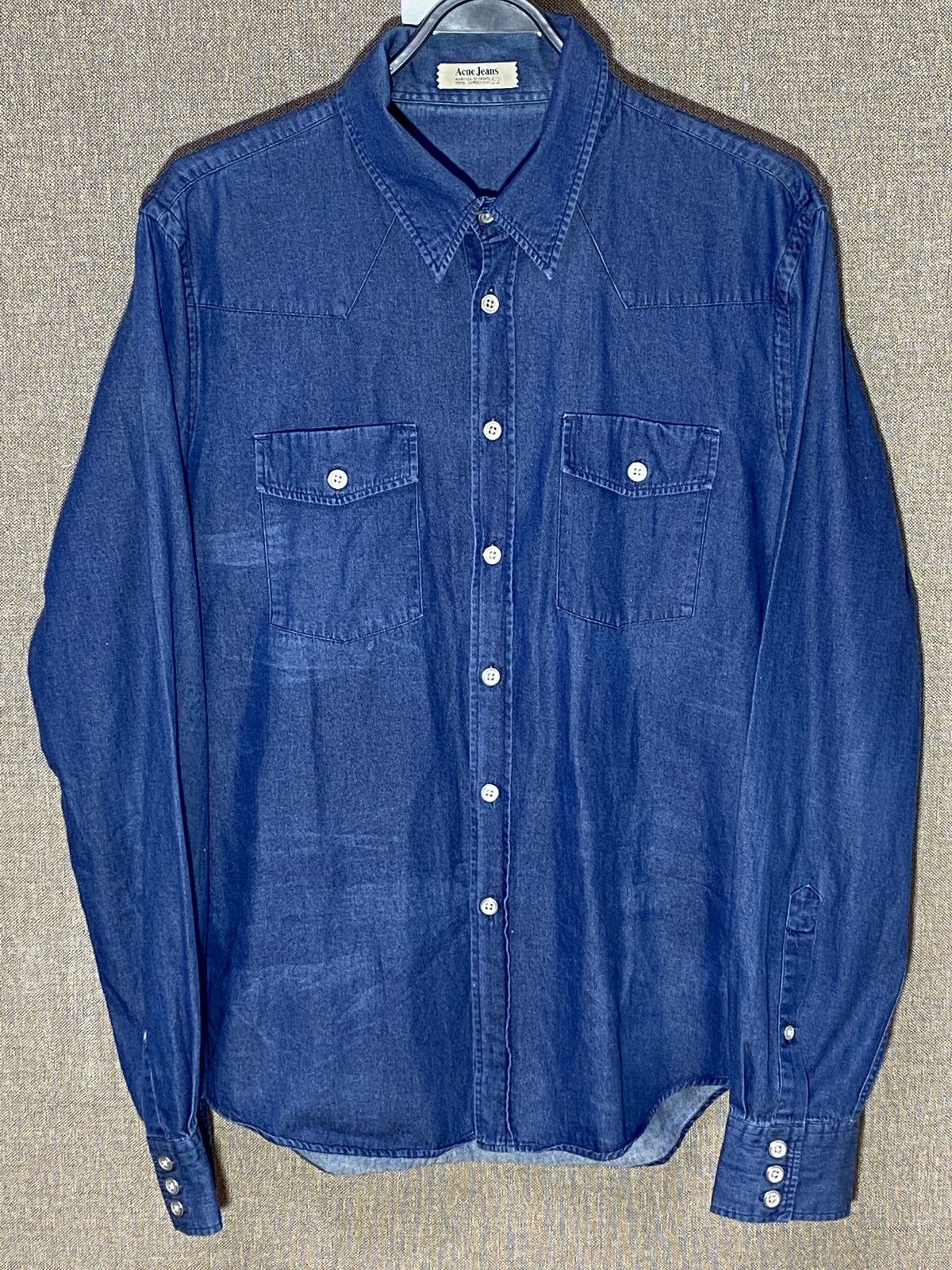 Acne Studios Acne Jeans Denim Saddle Long Sleeve Button-Up Shirt | Grailed