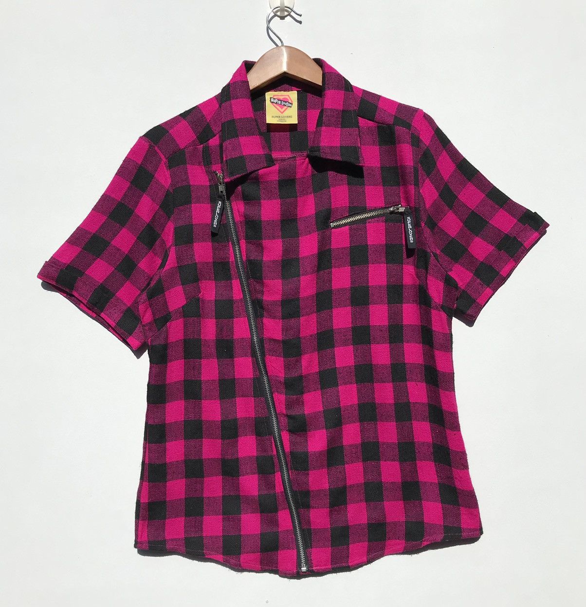 image of Vintage Hot Itemsuper Lovers Tokyo London Punk Shirt Japanese in Pink, Women's (Size Medium)