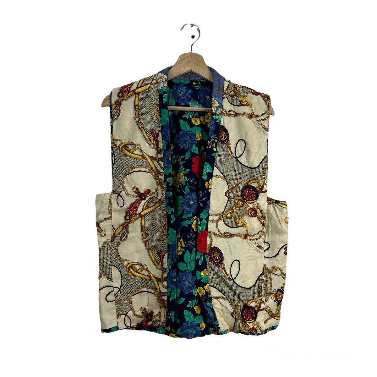 Art Comes First VINTAGE REVERSIBLE VEST TOP COLOURFUL DESIGN HERMES STYLE Size US M / EU 48-50 / 2 - 1 Thumbnail
