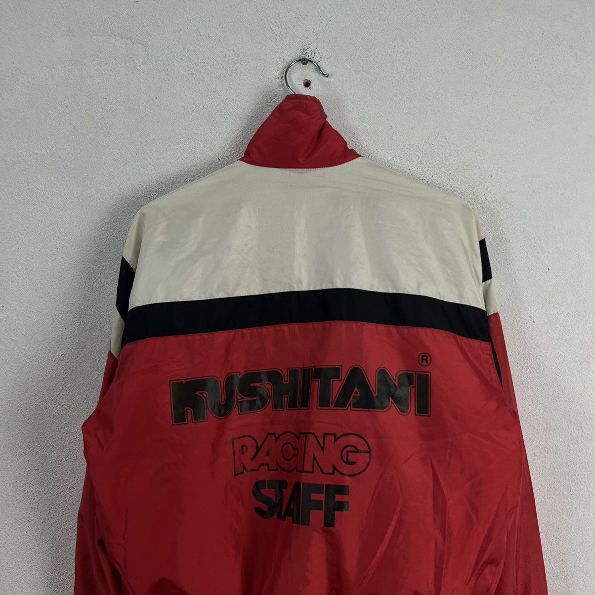 Japanese Brand VINTAGE KUSHITANI RACING STAFF BIGLOGO RACING WEAR MOTORCYLE Size US L / EU 52-54 / 3 - 10 Thumbnail