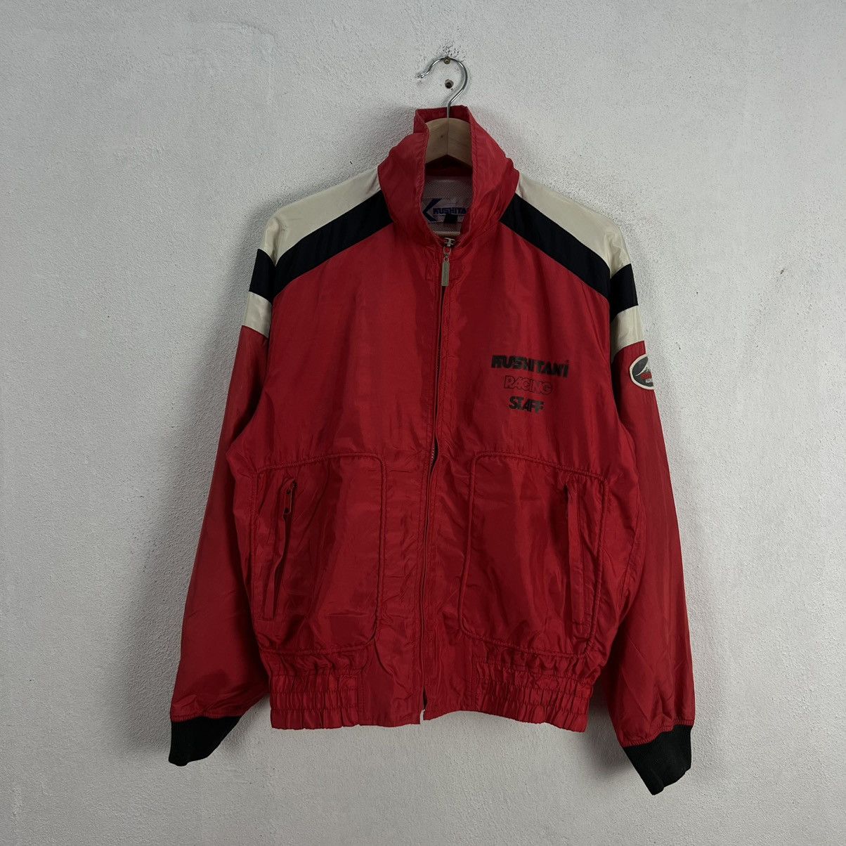 Japanese Brand VINTAGE KUSHITANI RACING STAFF BIGLOGO RACING WEAR MOTORCYLE Size US L / EU 52-54 / 3 - 2 Thumbnail