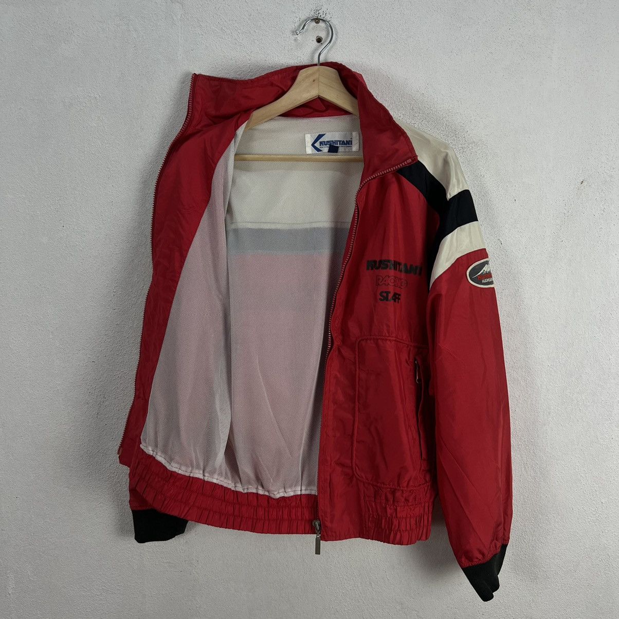 Japanese Brand VINTAGE KUSHITANI RACING STAFF BIGLOGO RACING WEAR MOTORCYLE Size US L / EU 52-54 / 3 - 11 Thumbnail