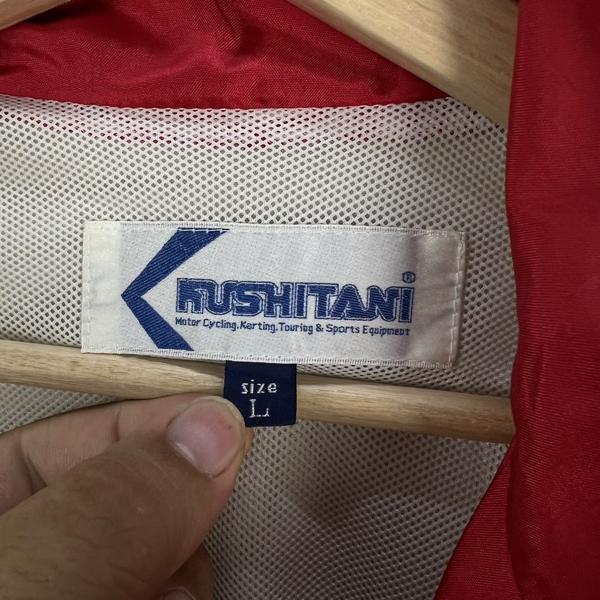 Japanese Brand VINTAGE KUSHITANI RACING STAFF BIGLOGO RACING WEAR MOTORCYLE Size US L / EU 52-54 / 3 - 12 Thumbnail