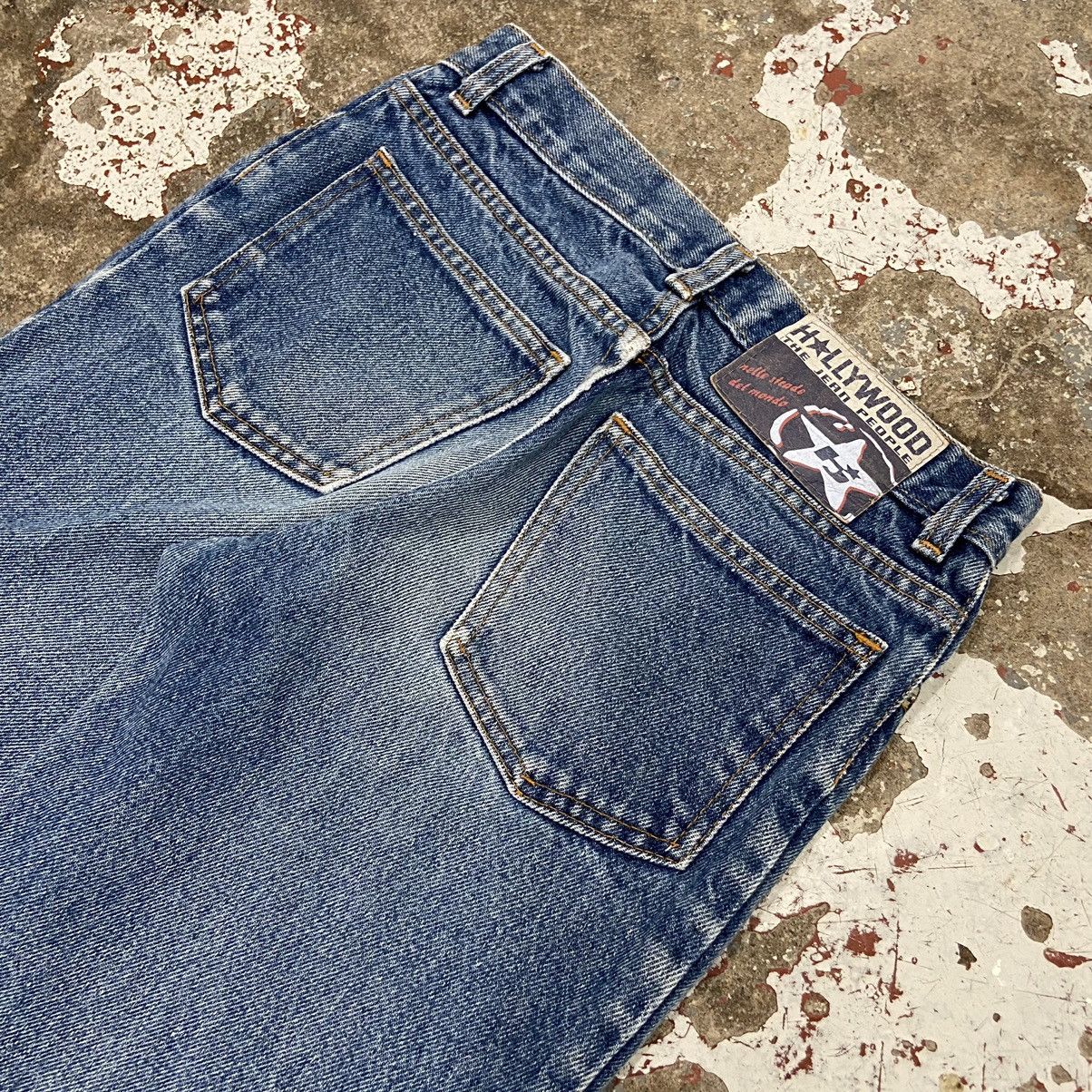 Vintage Vintage 1990s Low Rise Bootcut Blue Denim Jeans Size 26" / US 2 / IT 38 - 7 Thumbnail