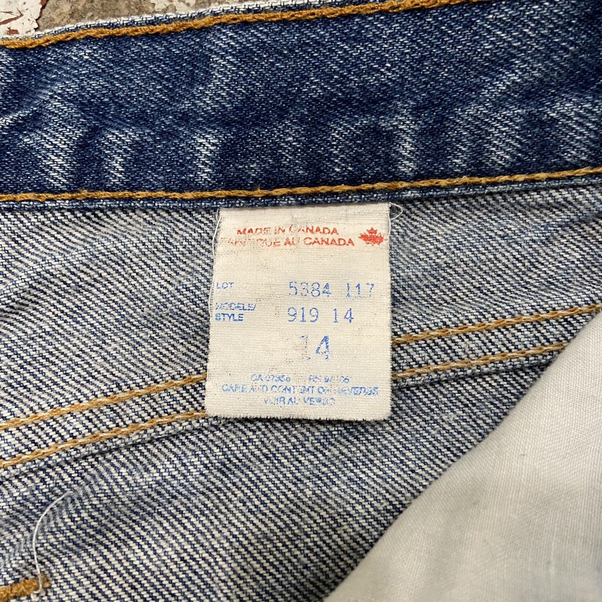 Vintage Vintage 1990s Low Rise Bootcut Blue Denim Jeans Size 26" / US 2 / IT 38 - 5 Thumbnail