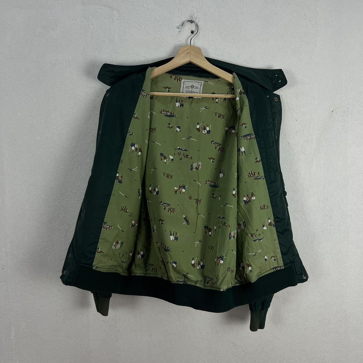 Japanese Brand VINTAGE BOB JOHNSON JACKET BIG LOGO RARE LINING FULL PRINT Size US L / EU 52-54 / 3 - 8 Thumbnail