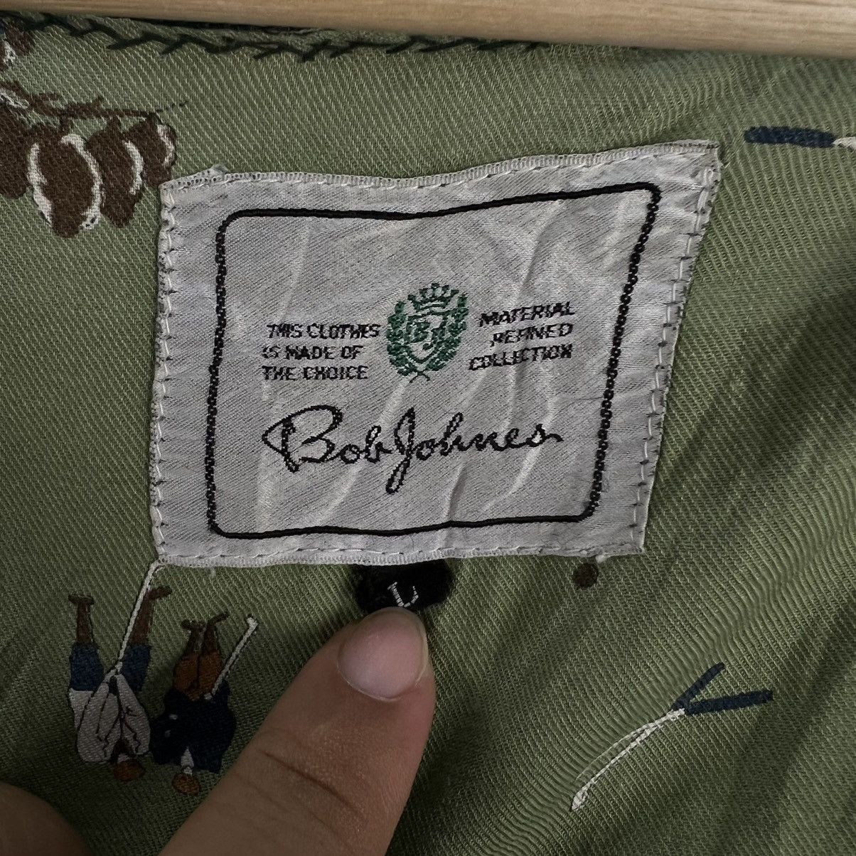 Japanese Brand VINTAGE BOB JOHNSON JACKET BIG LOGO RARE LINING FULL PRINT Size US L / EU 52-54 / 3 - 11 Thumbnail