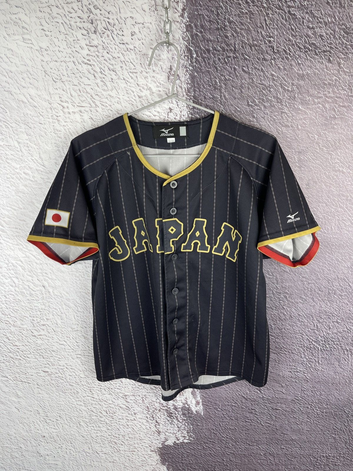 image of Samurai Japan Vintage Baseball Jersey Size S-M in Navy, Men's