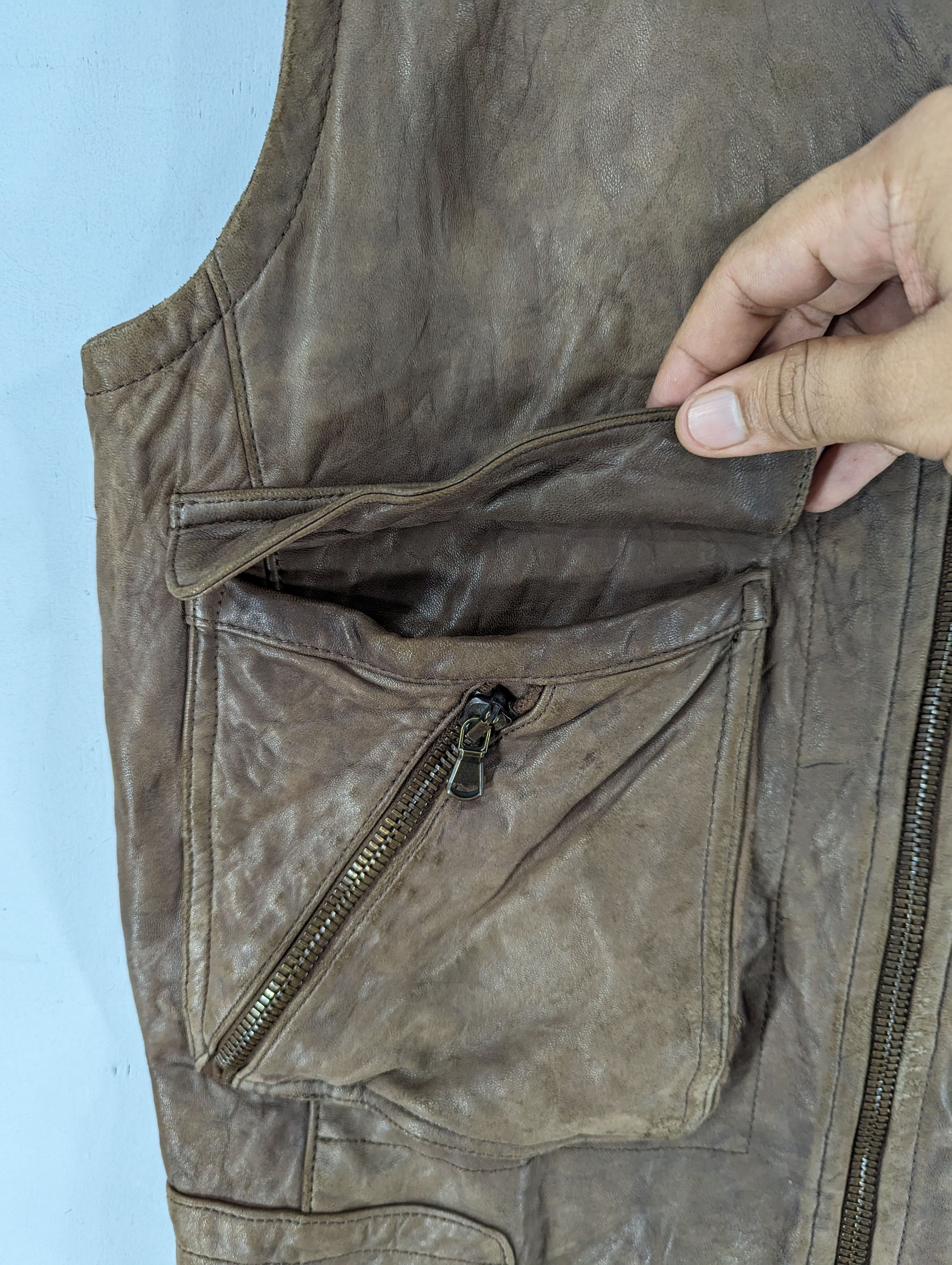 Issey Miyake × Japanese Brand × Theory 🔥RARE🔥Theory By Issey Miyake Soft Leather Vest Jacket Size US S / EU 44-46 / 1 - 8 Thumbnail