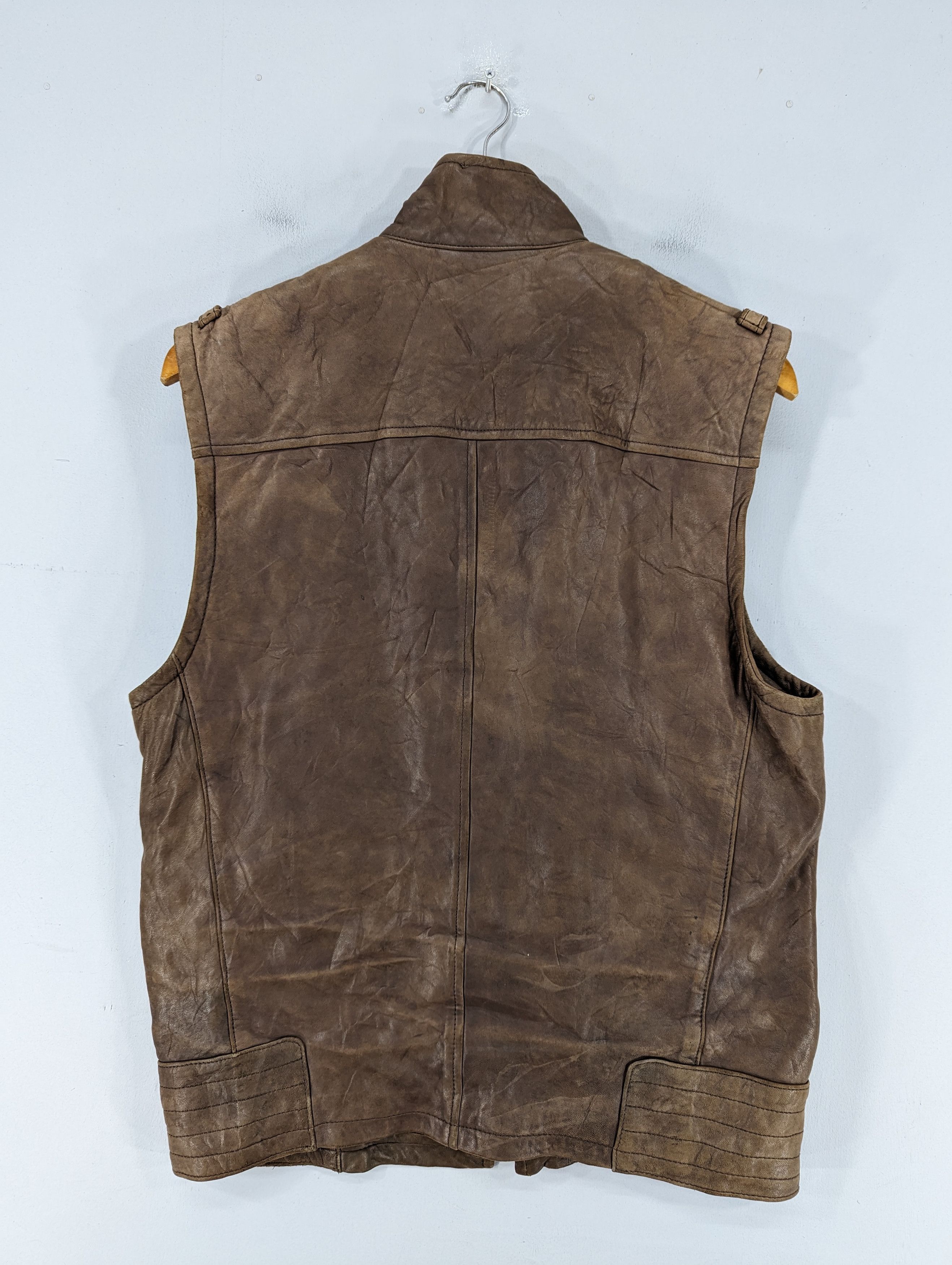 Issey Miyake × Japanese Brand × Theory 🔥RARE🔥Theory By Issey Miyake Soft Leather Vest Jacket Size US S / EU 44-46 / 1 - 14 Thumbnail