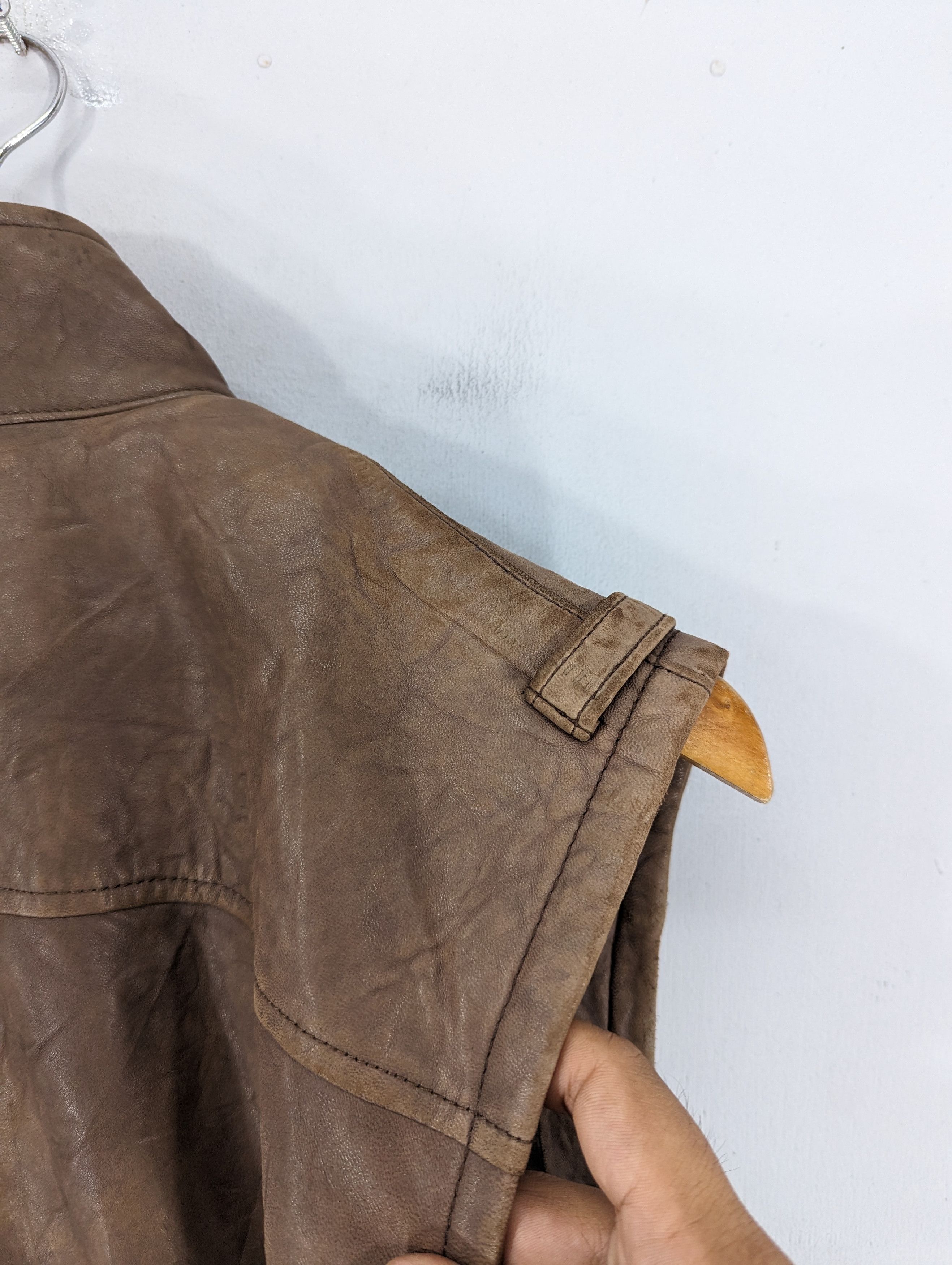 Issey Miyake × Japanese Brand × Theory 🔥RARE🔥Theory By Issey Miyake Soft Leather Vest Jacket Size US S / EU 44-46 / 1 - 13 Thumbnail