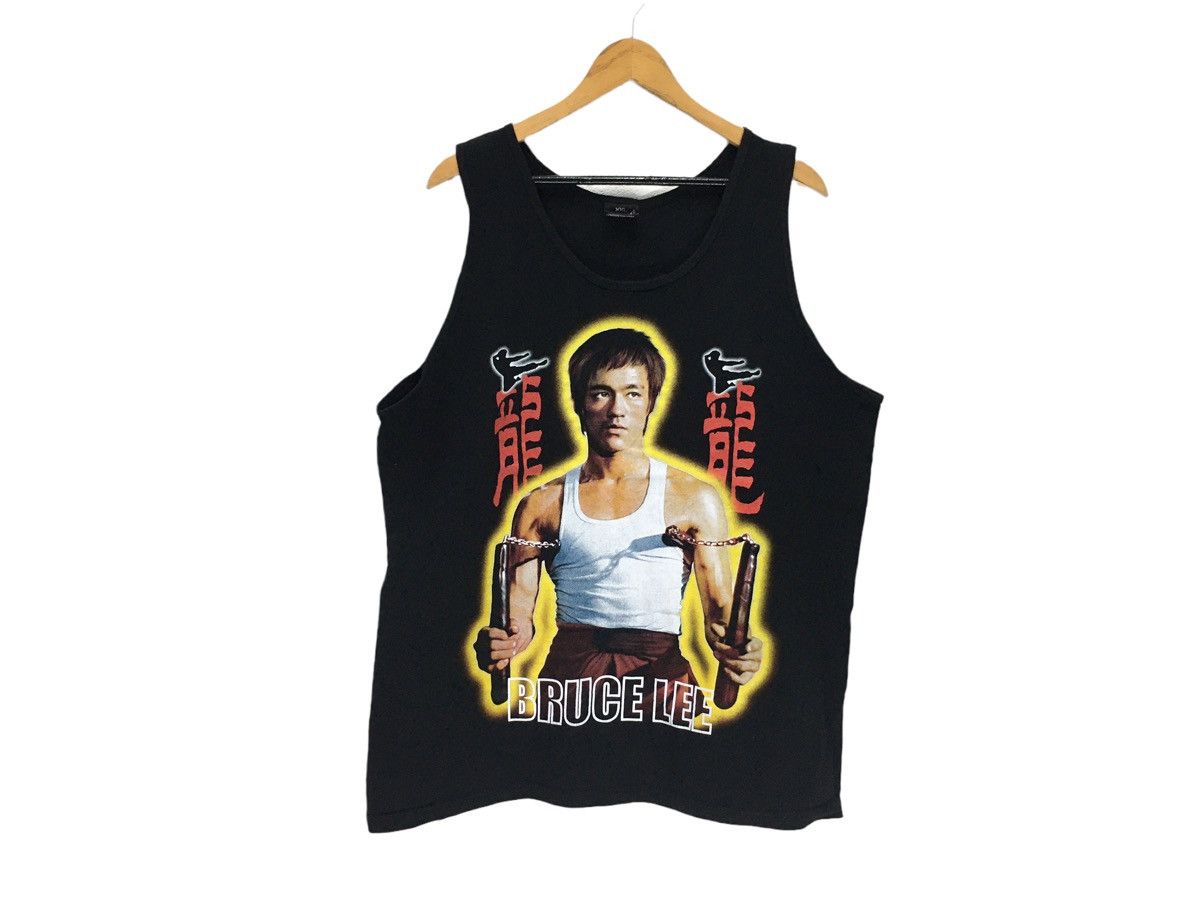 Vintage Vintage Bruce Lee Big Print Top Tank Shirt Size US L / EU 52-54 / 3 - 1 Thumbnail