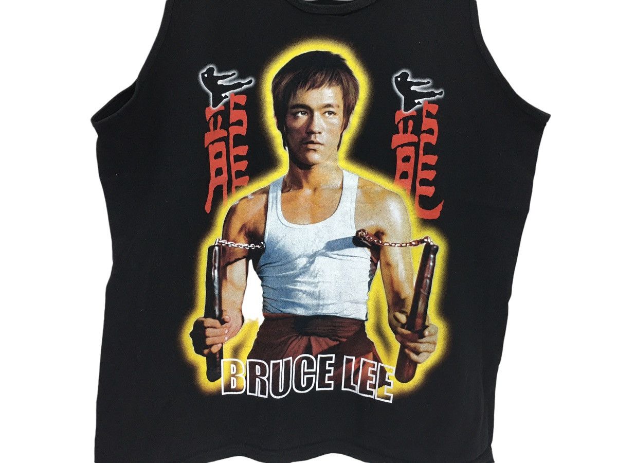Vintage Vintage Bruce Lee Big Print Top Tank Shirt Size US L / EU 52-54 / 3 - 2 Thumbnail