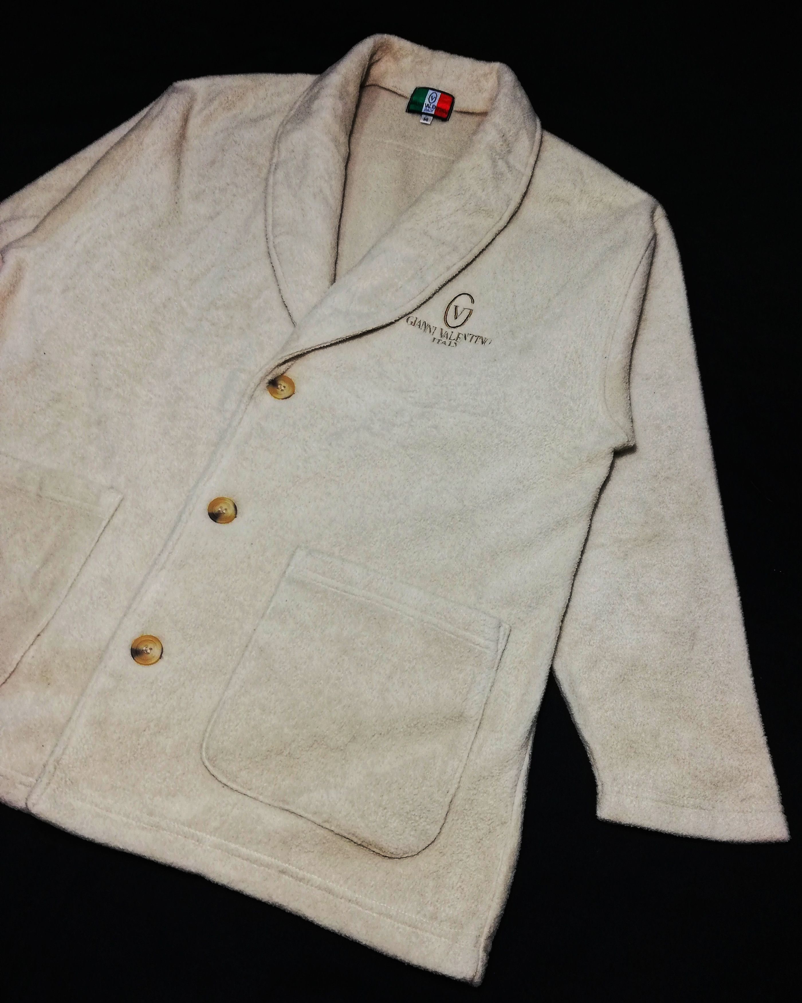 Gianni Valentino × Giovanni Valentino × Valentino 🔥Gianni Valentino Italy Embroidered Fleece Sleeping Coat🔥 Size US M / EU 48-50 / 2 - 6 Thumbnail
