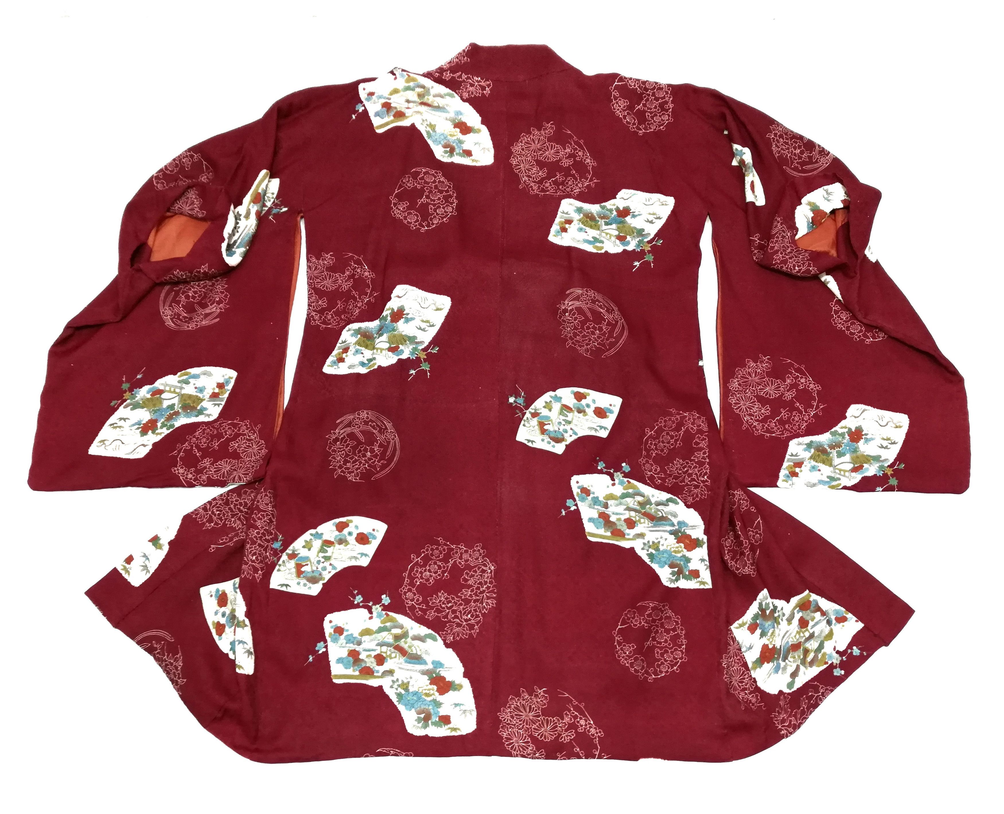 Art Comes First × Japanese Brand 🔥Urushi Flower Motif Vintage Japanese Silk Haori Kimono🔥 Size US S / EU 44-46 / 1 - 7 Thumbnail