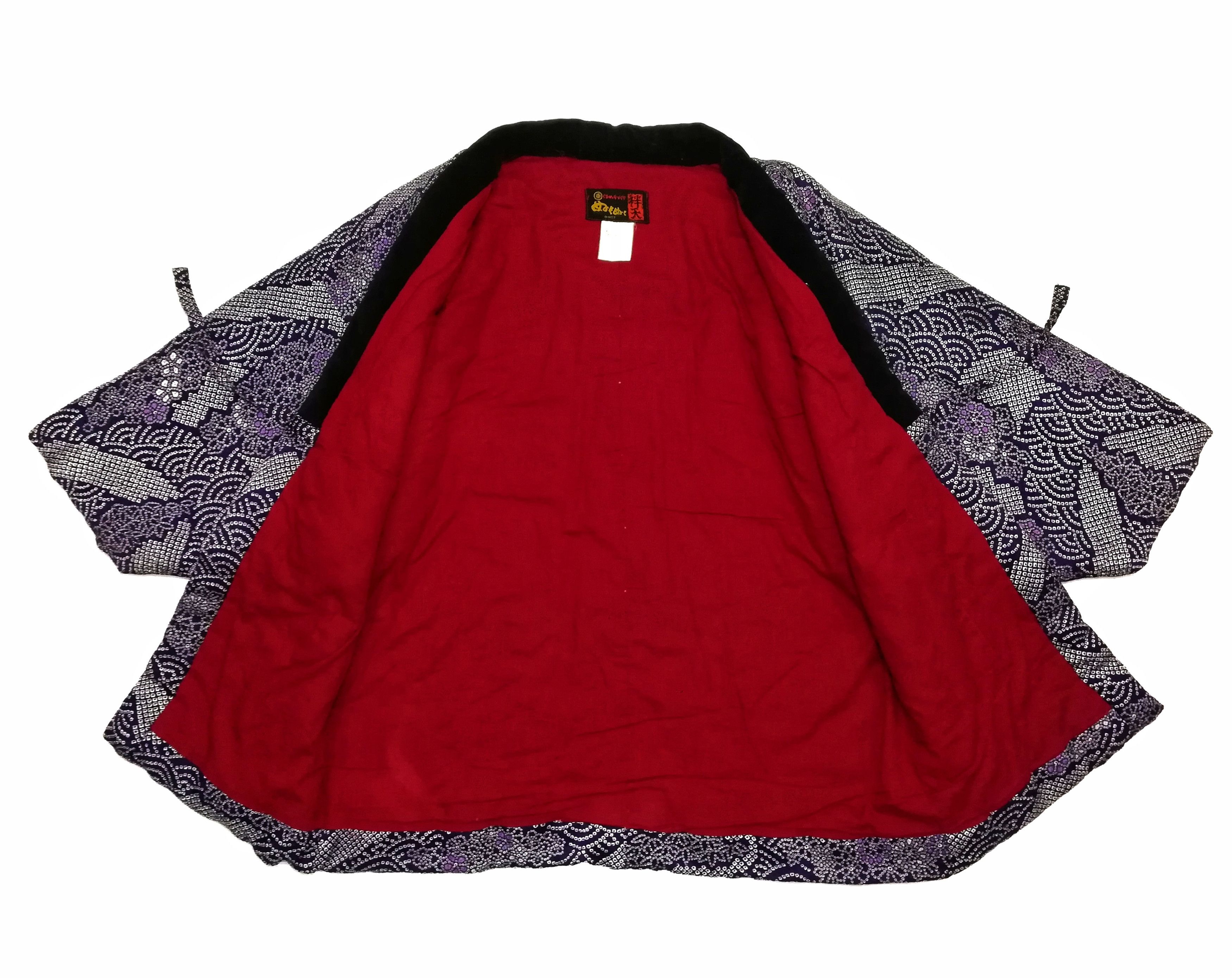 Japanese Brand 🔥Japan Acetate/Nylon Hanten Kimono Traditional Overprinte Size US M / EU 48-50 / 2 - 3 Thumbnail
