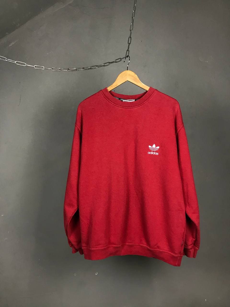 Vintage Adidas vintage streetwear red sweatshirt Size US M / EU 48-50 / 2 - 1 Thumbnail