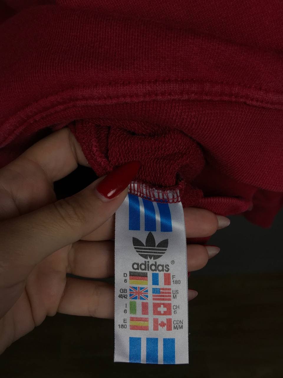 Vintage Adidas vintage streetwear red sweatshirt Size US M / EU 48-50 / 2 - 5 Thumbnail