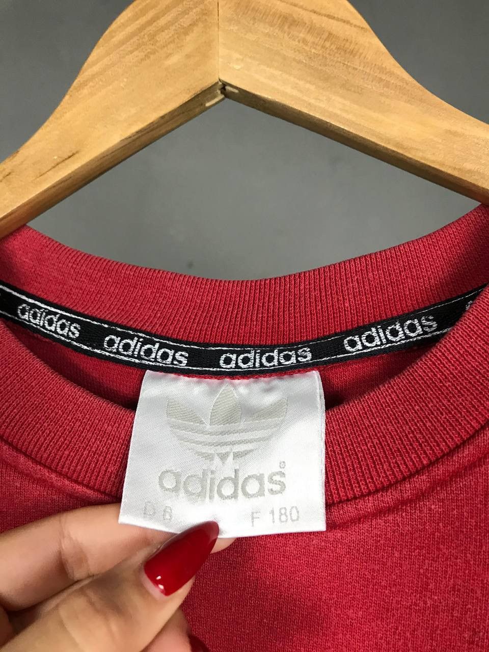 Vintage Adidas vintage streetwear red sweatshirt Size US M / EU 48-50 / 2 - 4 Thumbnail