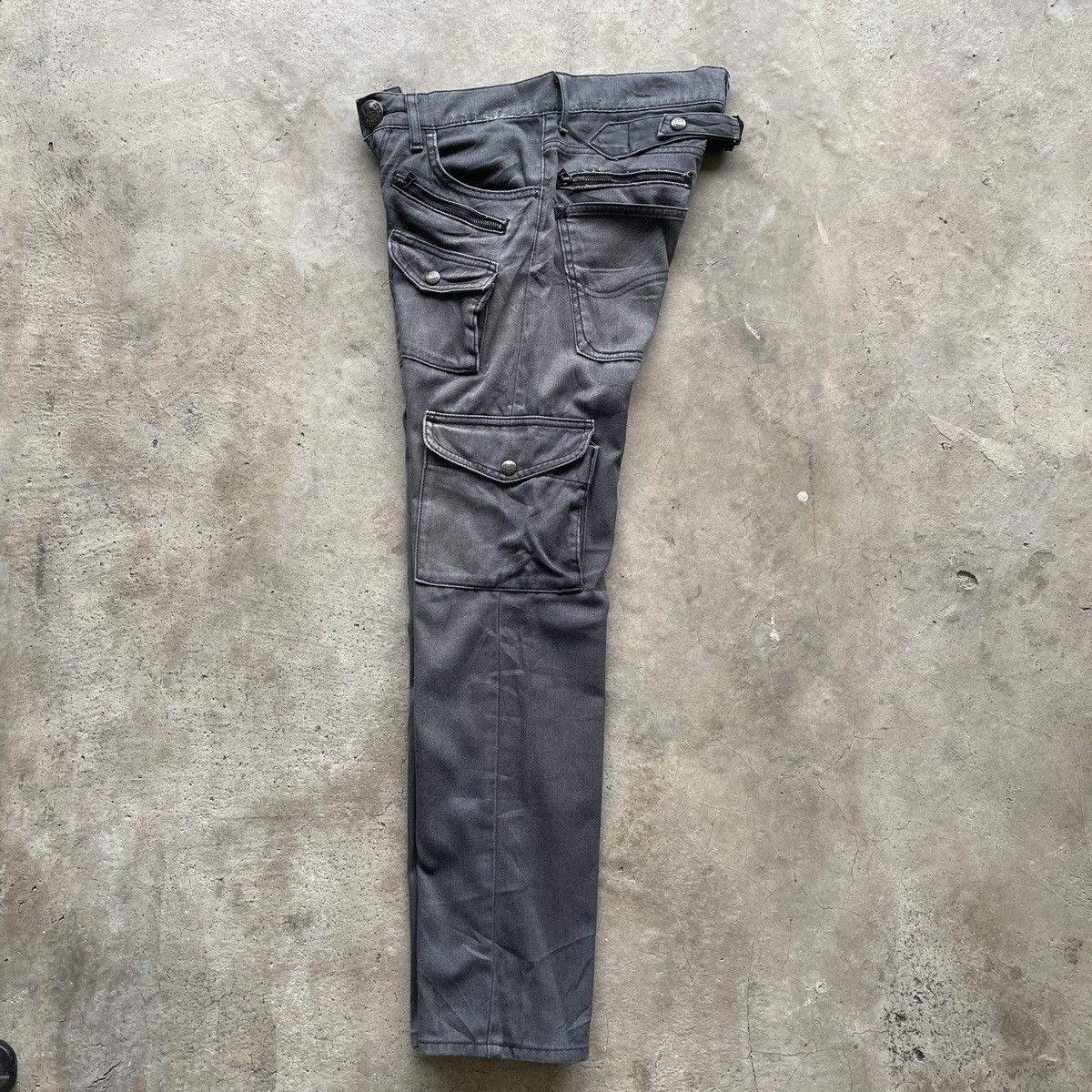 Japanese Brand 8 Pocket🔥 Vintage Lee Faded Grey Tactical Pocket Cargo Pants Size US 28 / EU 44 - 8 Thumbnail