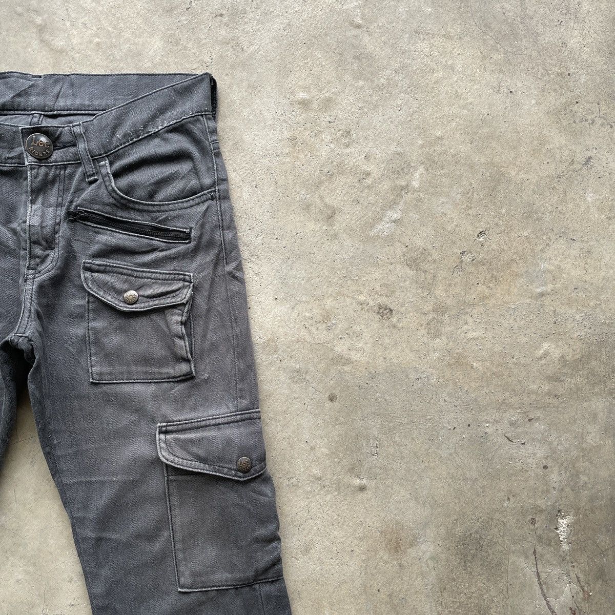 Japanese Brand 8 Pocket🔥 Vintage Lee Faded Grey Tactical Pocket Cargo Pants Size US 28 / EU 44 - 6 Thumbnail