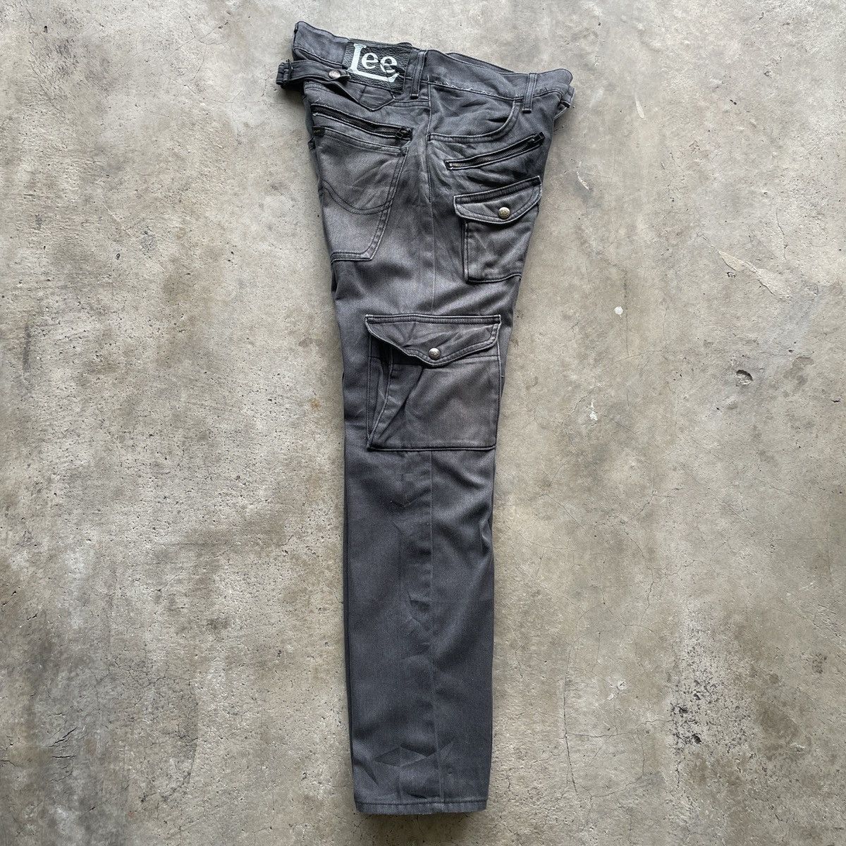 Japanese Brand 8 Pocket🔥 Vintage Lee Faded Grey Tactical Pocket Cargo Pants Size US 28 / EU 44 - 7 Thumbnail