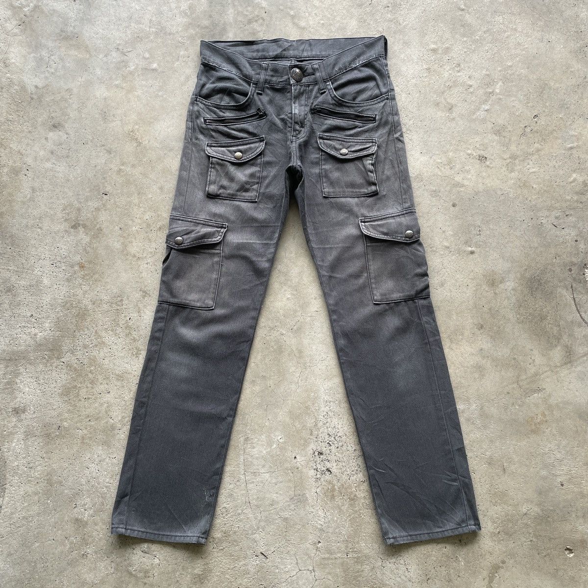 Japanese Brand 8 Pocket🔥 Vintage Lee Faded Grey Tactical Pocket Cargo Pants Size US 28 / EU 44 - 1 Thumbnail