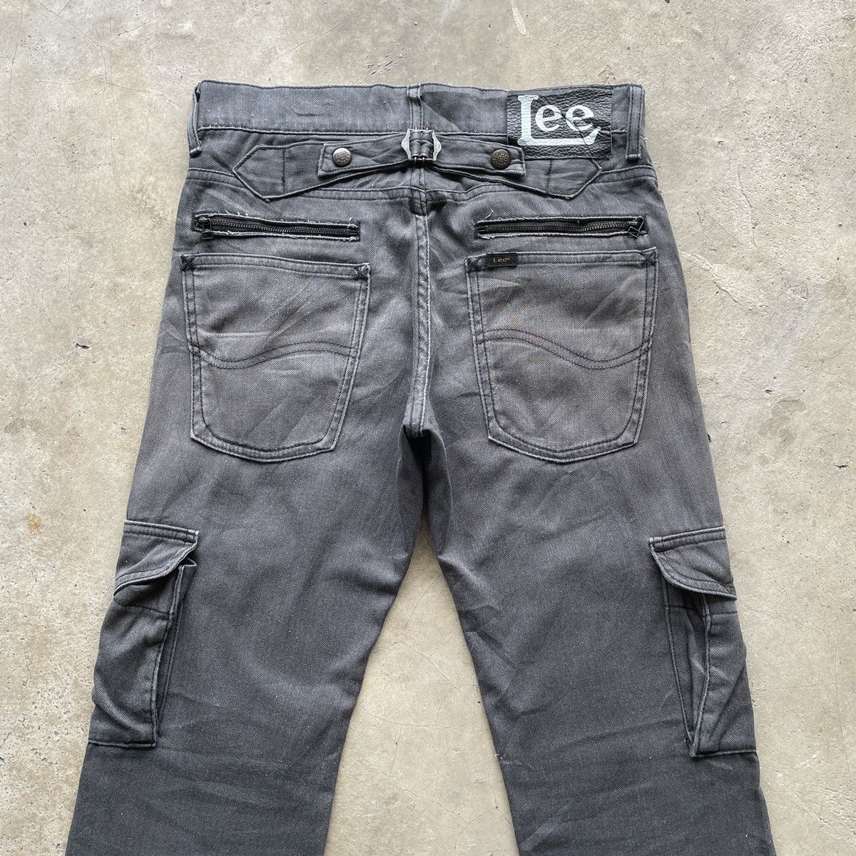Japanese Brand 8 Pocket🔥 Vintage Lee Faded Grey Tactical Pocket Cargo Pants Size US 28 / EU 44 - 12 Thumbnail