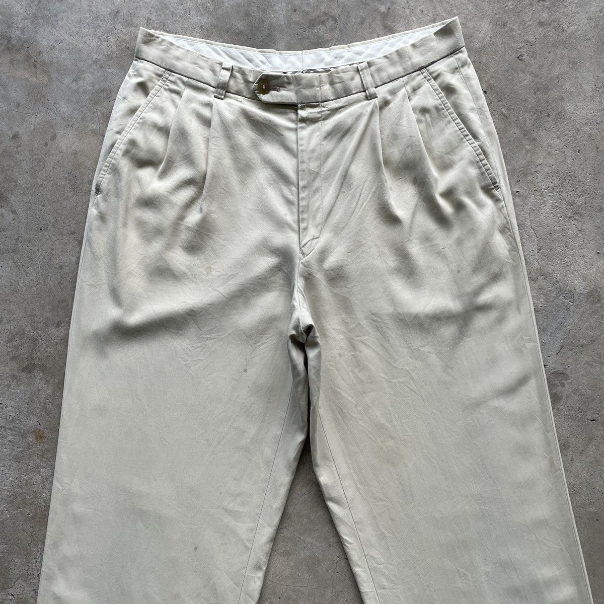 Burberry Vintage Burberry London Cream Trousers Casual Pants W30 Size US 30 / EU 46 - 3 Thumbnail