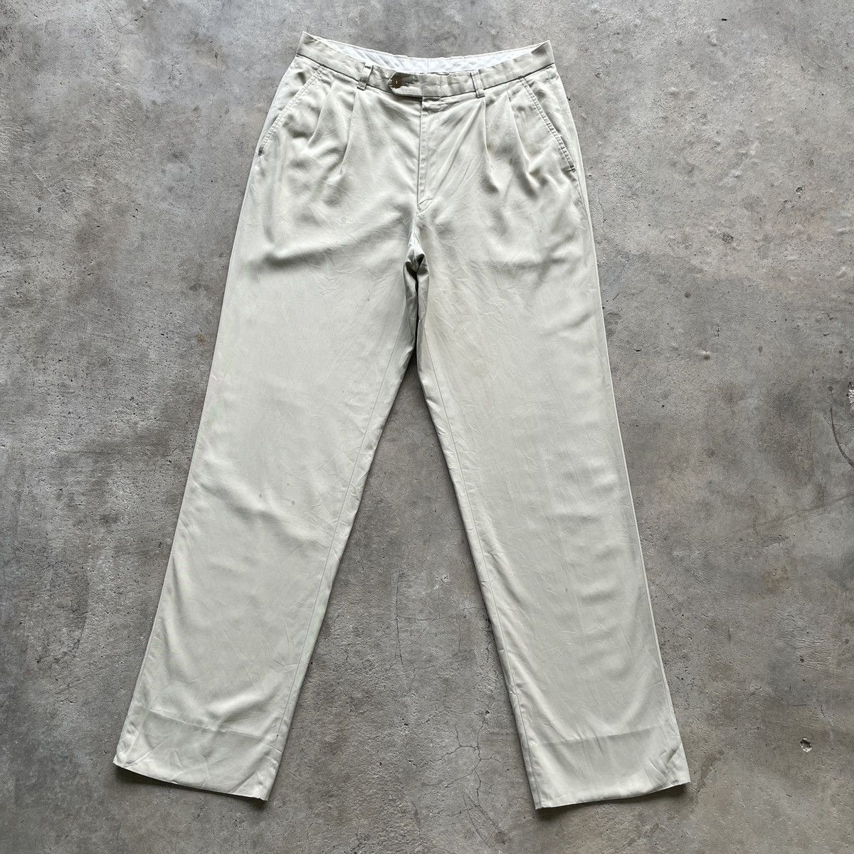 Burberry Vintage Burberry London Cream Trousers Casual Pants W30 Size US 30 / EU 46 - 1 Thumbnail