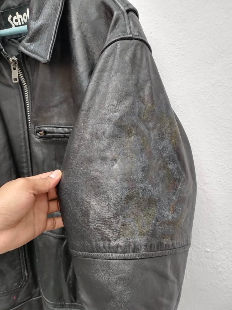 Genuine Leather × Schott Vintage Schott Leather Biker Jacket Size US L / EU 52-54 / 3 - 6 Thumbnail