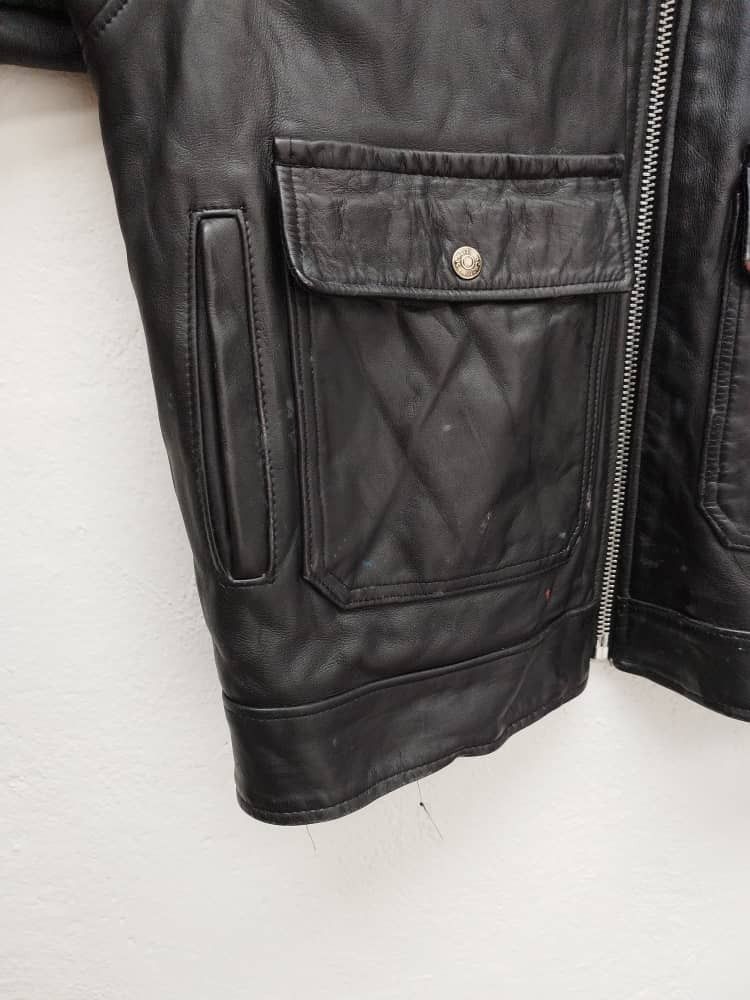 Genuine Leather × Schott Vintage Schott Leather Biker Jacket Size US L / EU 52-54 / 3 - 3 Thumbnail