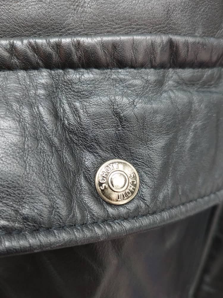 Genuine Leather × Schott Vintage Schott Leather Biker Jacket Size US L / EU 52-54 / 3 - 4 Thumbnail