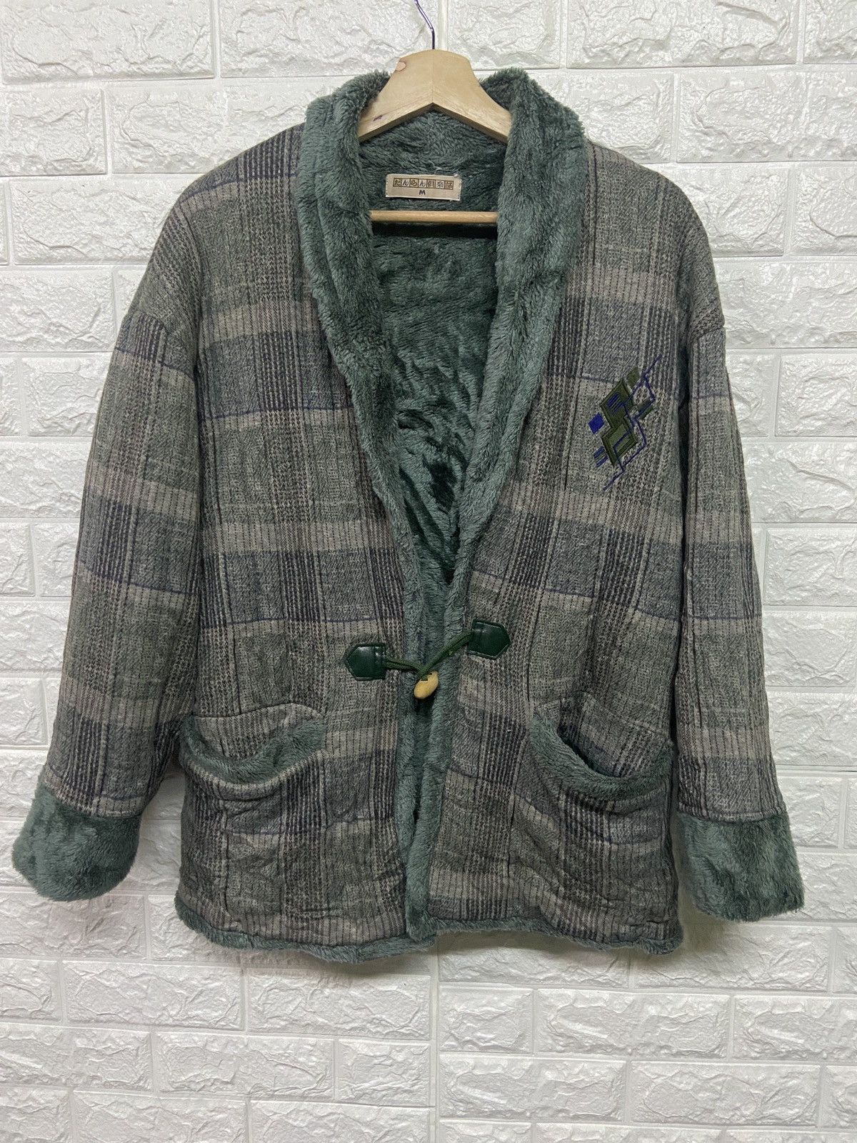 Vintage Vintage Wool Sherpa Japanese Noragi Cardigan Made in Japan Size US M / EU 48-50 / 2 - 1 Thumbnail