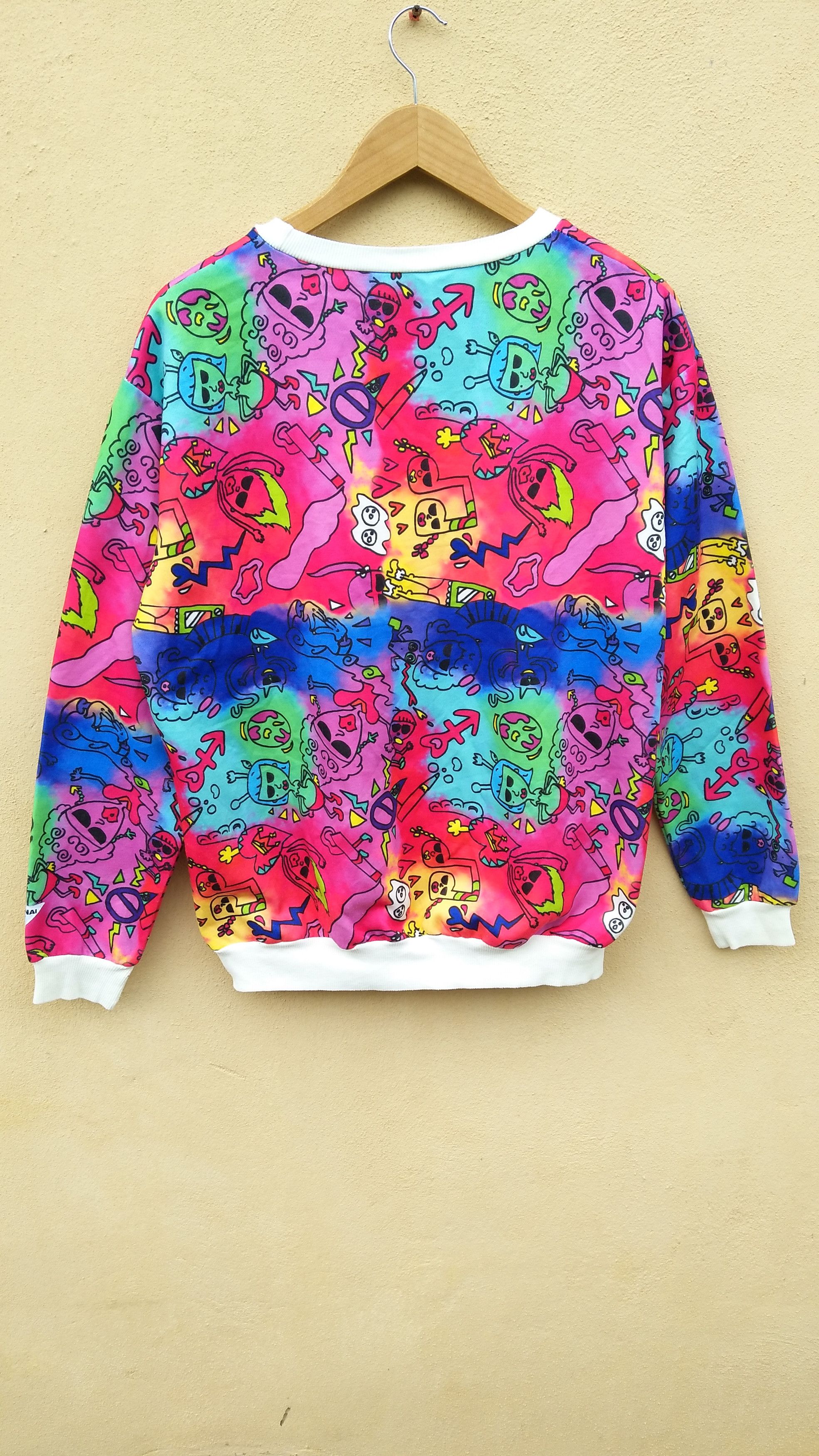 Japanese Brand 🔥 Miauler Mew Black full print sweatshirt pop art design Size US M / EU 48-50 / 2 - 2 Thumbnail