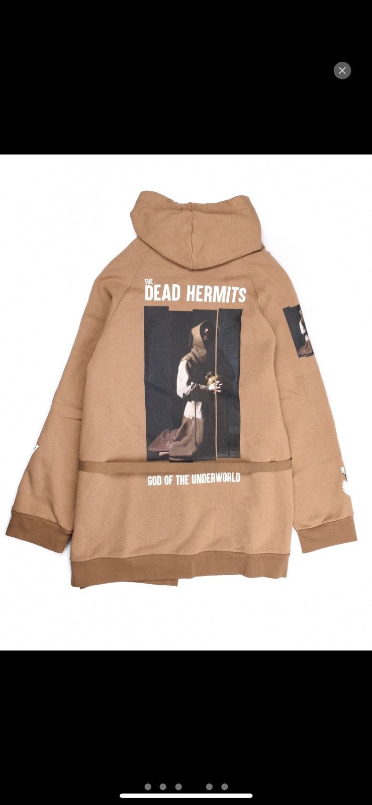 image of Undercover Dead Hermits Bondage Hoodie in Brown, Men's (Size XL)