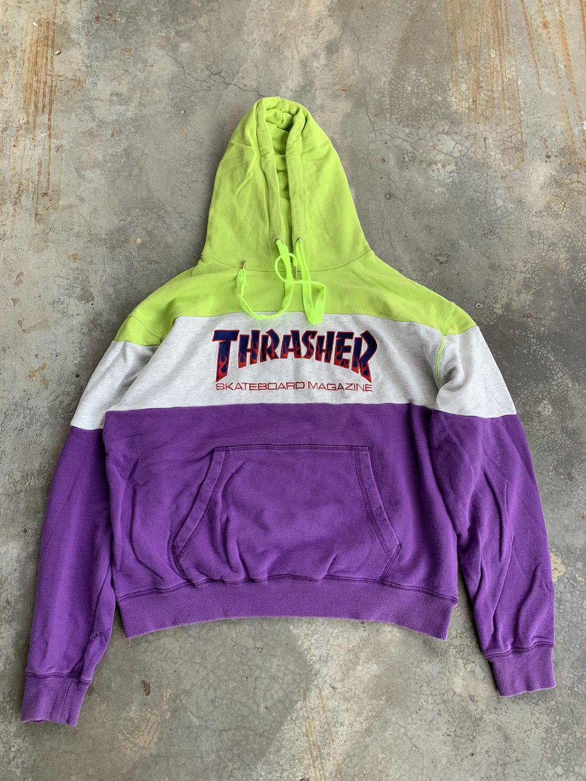 Thrasher Distressed Embroided Thrasher Skateboard Multicolor Hoodie Size US M / EU 48-50 / 2 - 1 Thumbnail
