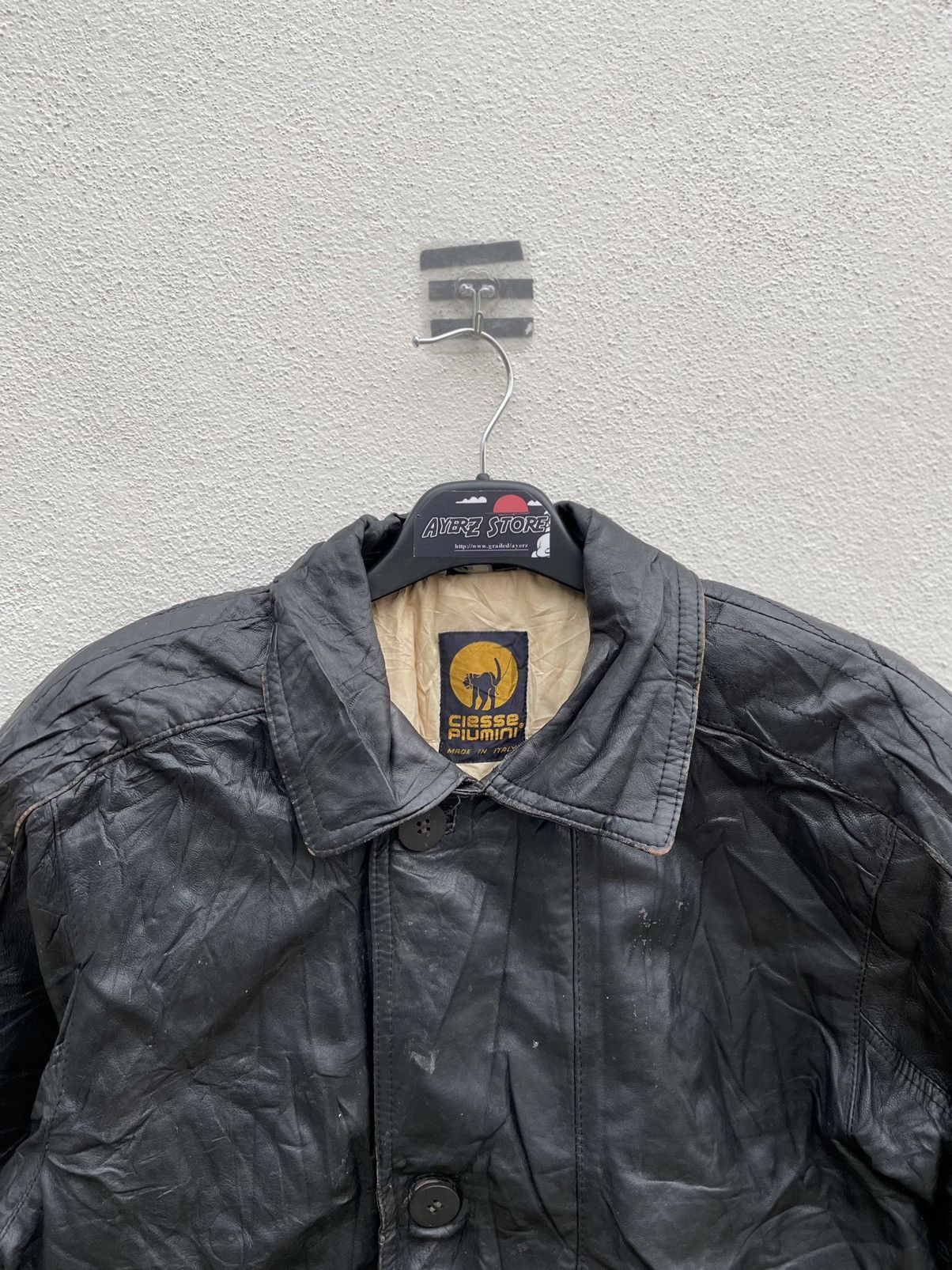 Designer × Vintage Vintage Ciesse Piumini Down Leather Jacket Size US S / EU 44-46 / 1 - 4 Thumbnail