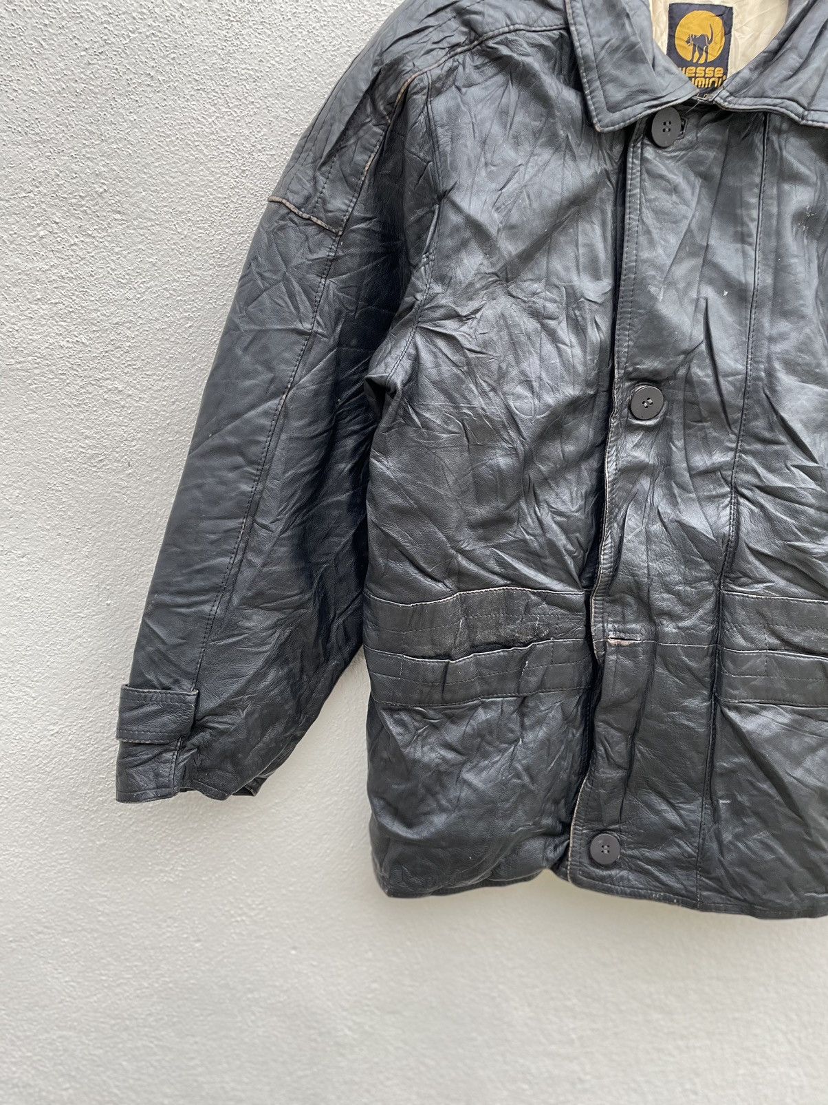 Designer × Vintage Vintage Ciesse Piumini Down Leather Jacket Size US S / EU 44-46 / 1 - 3 Thumbnail
