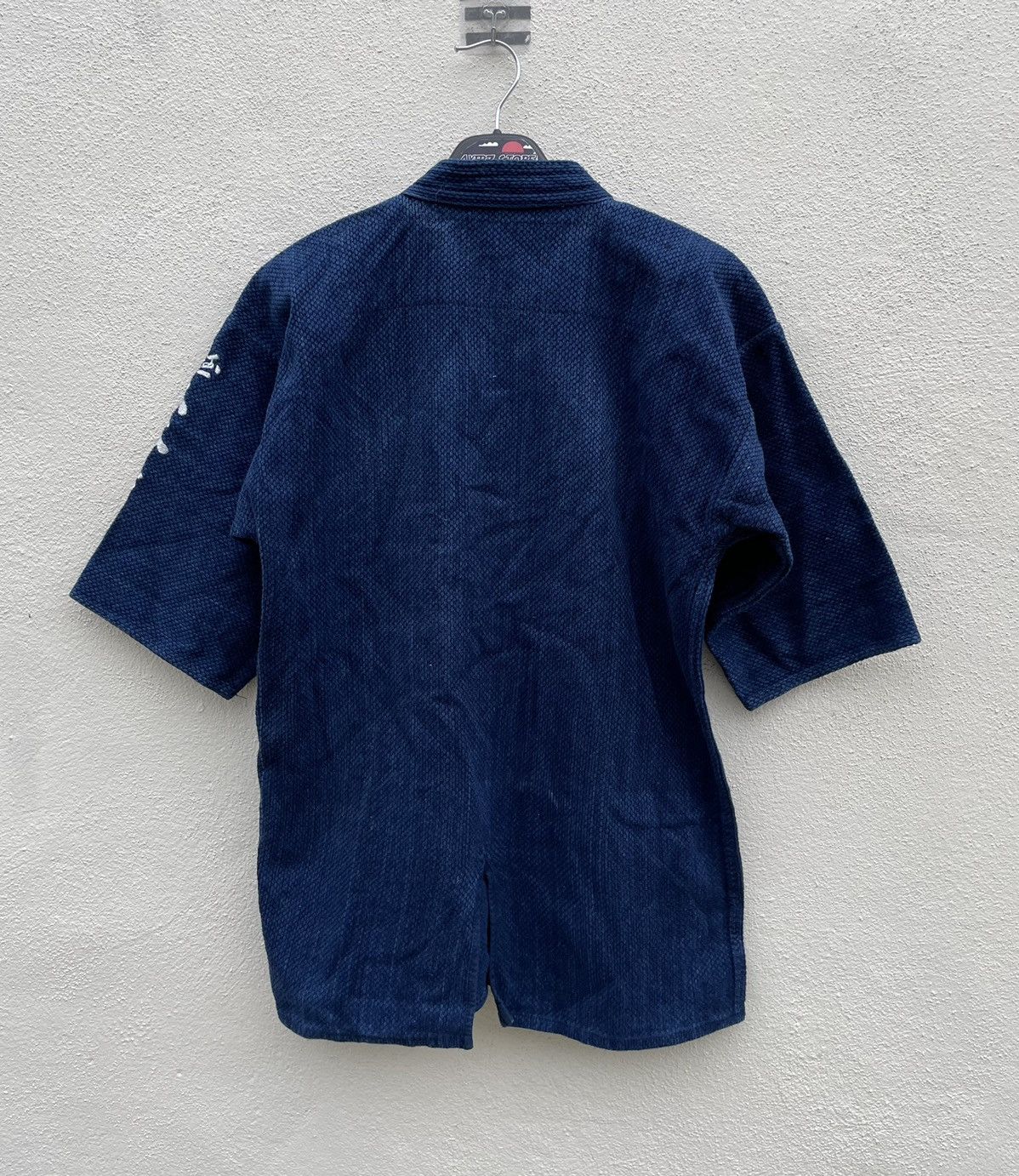 Indigo × Japanese Brand Kimono Indigo Sashiko Samurai Jacket Size US M / EU 48-50 / 2 - 7 Thumbnail