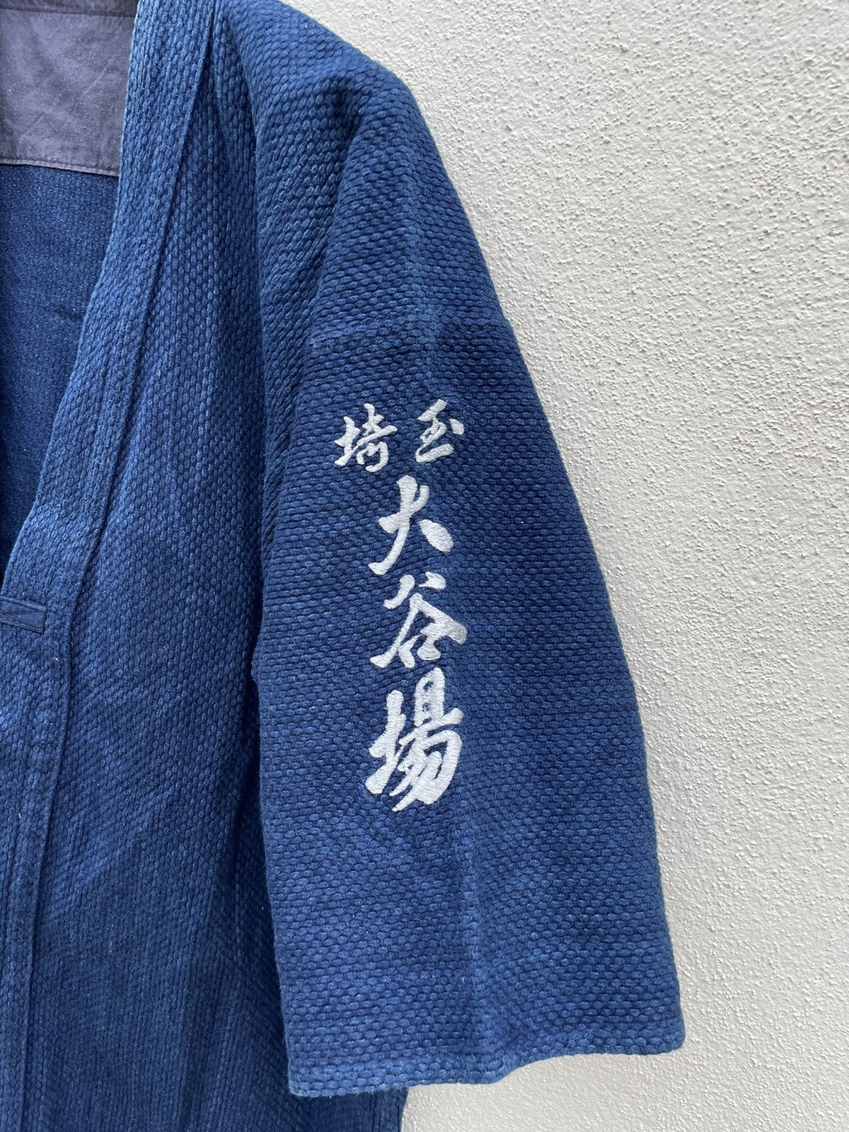 Indigo × Japanese Brand Kimono Indigo Sashiko Samurai Jacket Size US M / EU 48-50 / 2 - 6 Thumbnail
