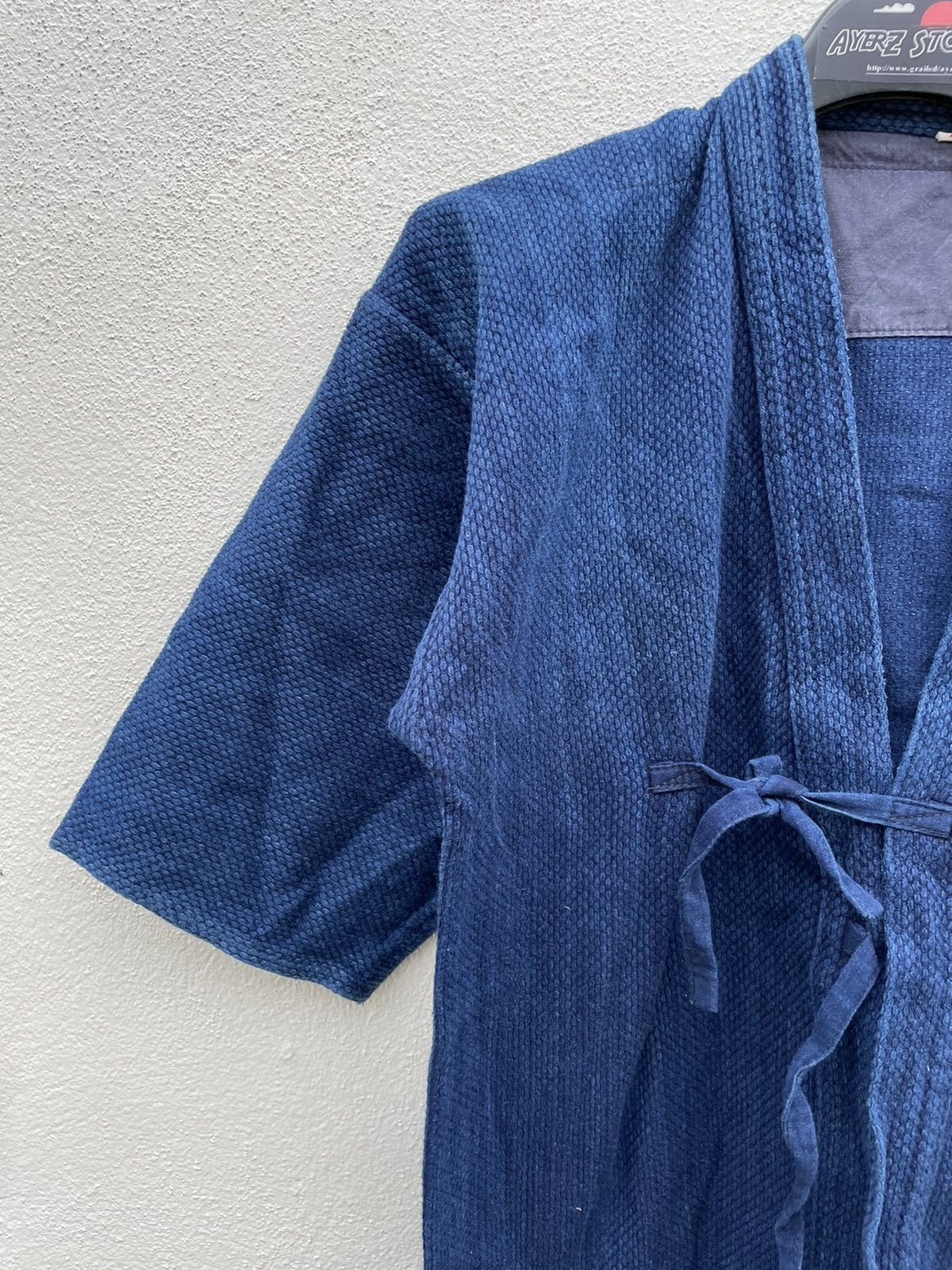 Indigo × Japanese Brand Kimono Indigo Sashiko Samurai Jacket Size US M / EU 48-50 / 2 - 3 Thumbnail