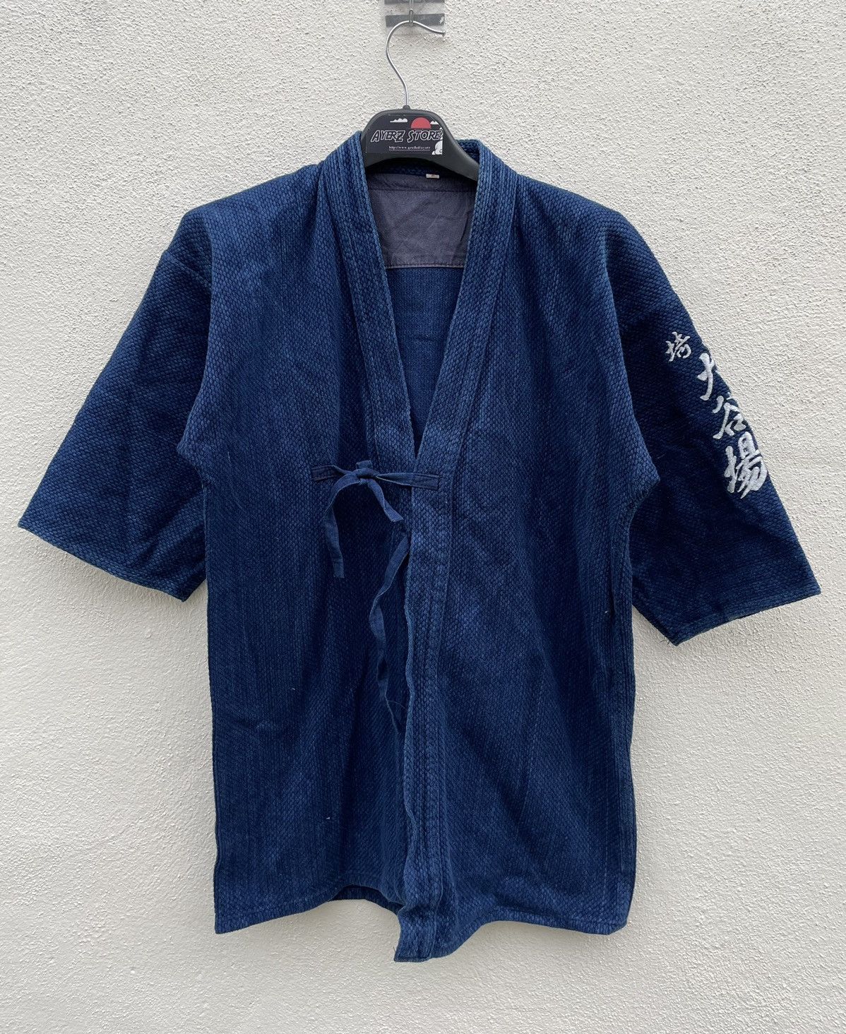 Indigo × Japanese Brand Kimono Indigo Sashiko Samurai Jacket Size US M / EU 48-50 / 2 - 1 Thumbnail