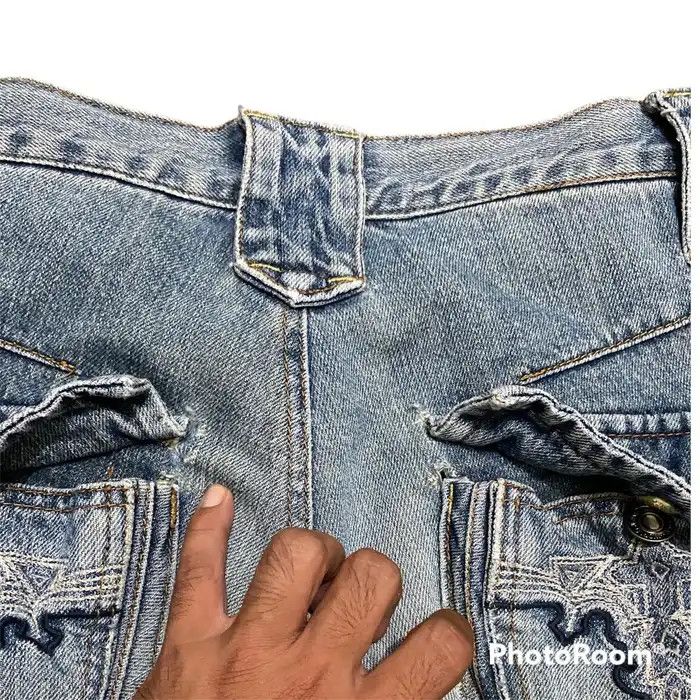 Japanese Brand × Vintage Vintage Light Washed Distressed Denim Biker Pants Size US 29 - 6 Thumbnail