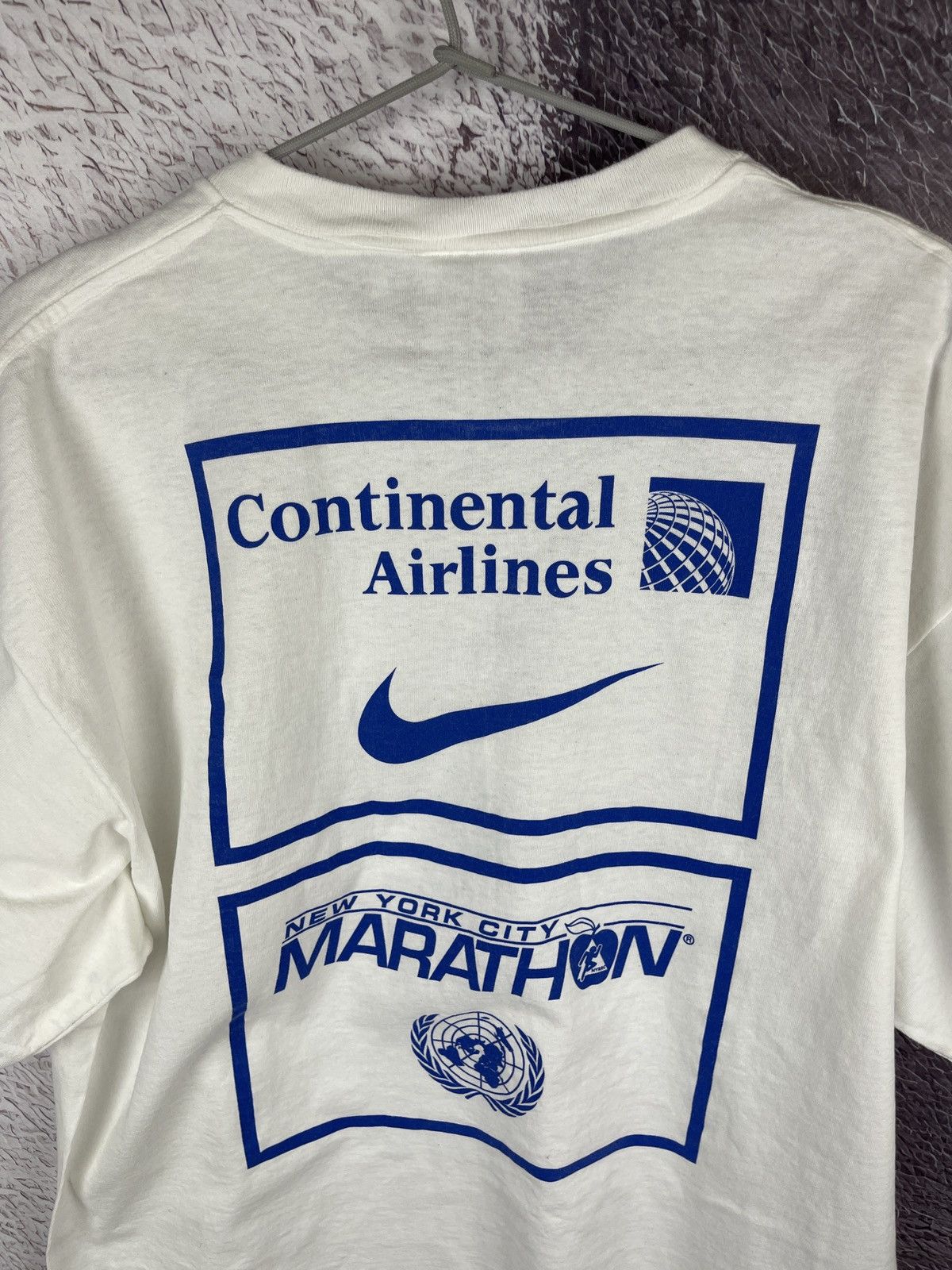 Nike Nike vintage 90s Marathon made in USA white tee shirt Size US L / EU 52-54 / 3 - 6 Thumbnail