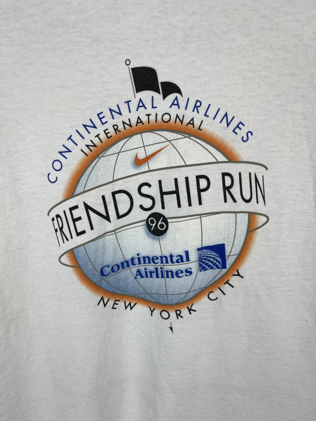 Nike Nike vintage 90s Marathon made in USA white tee shirt Size US L / EU 52-54 / 3 - 4 Thumbnail